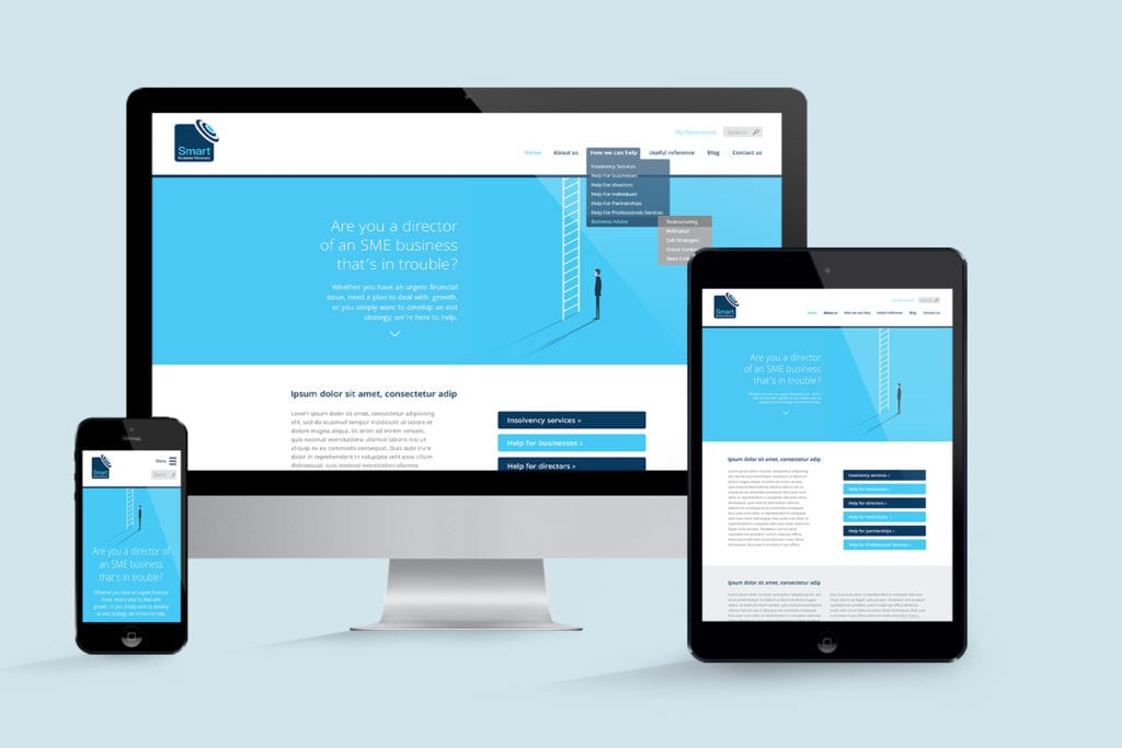 Website design for Smart Business Recovery