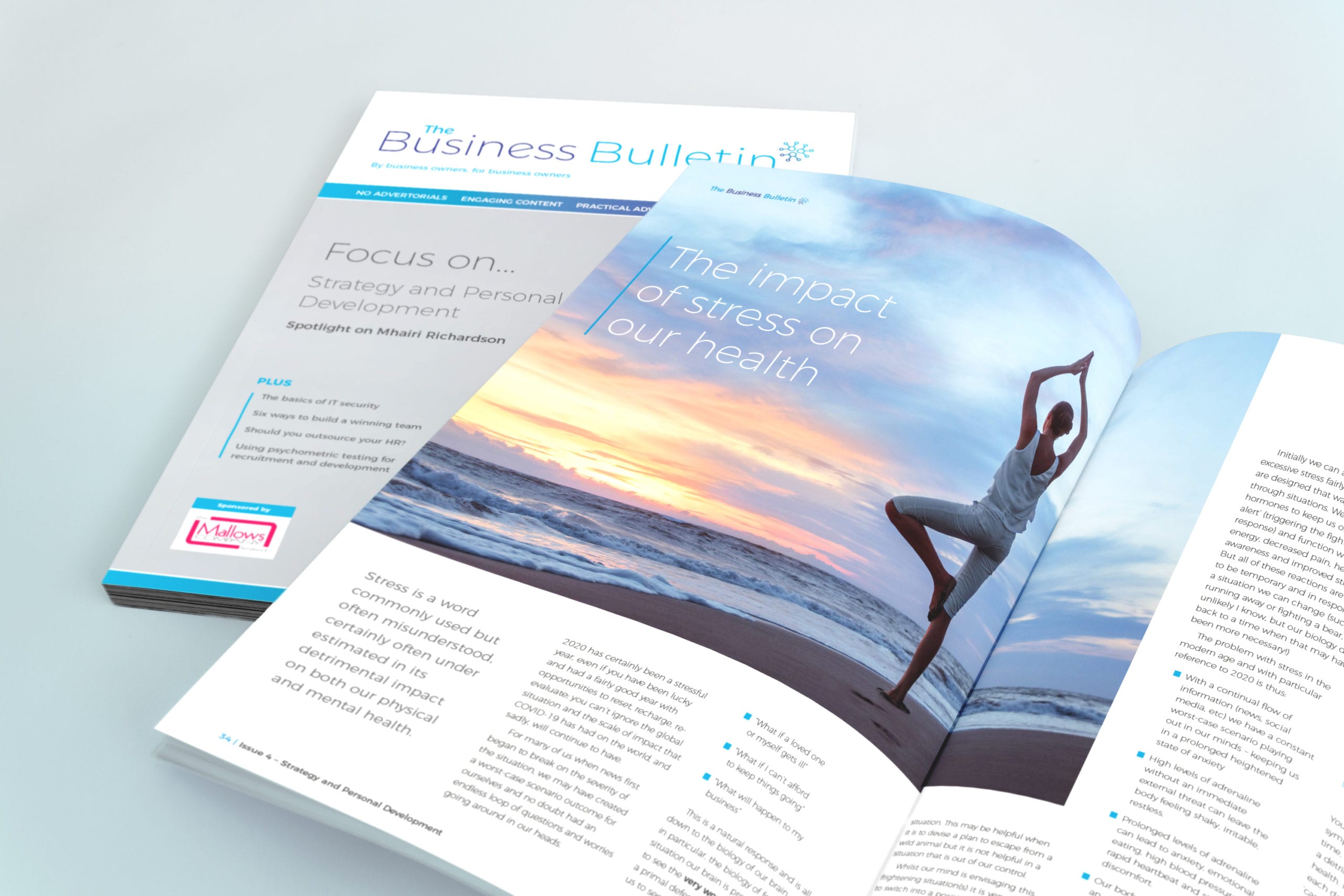 Design for strategy and personal development magazine