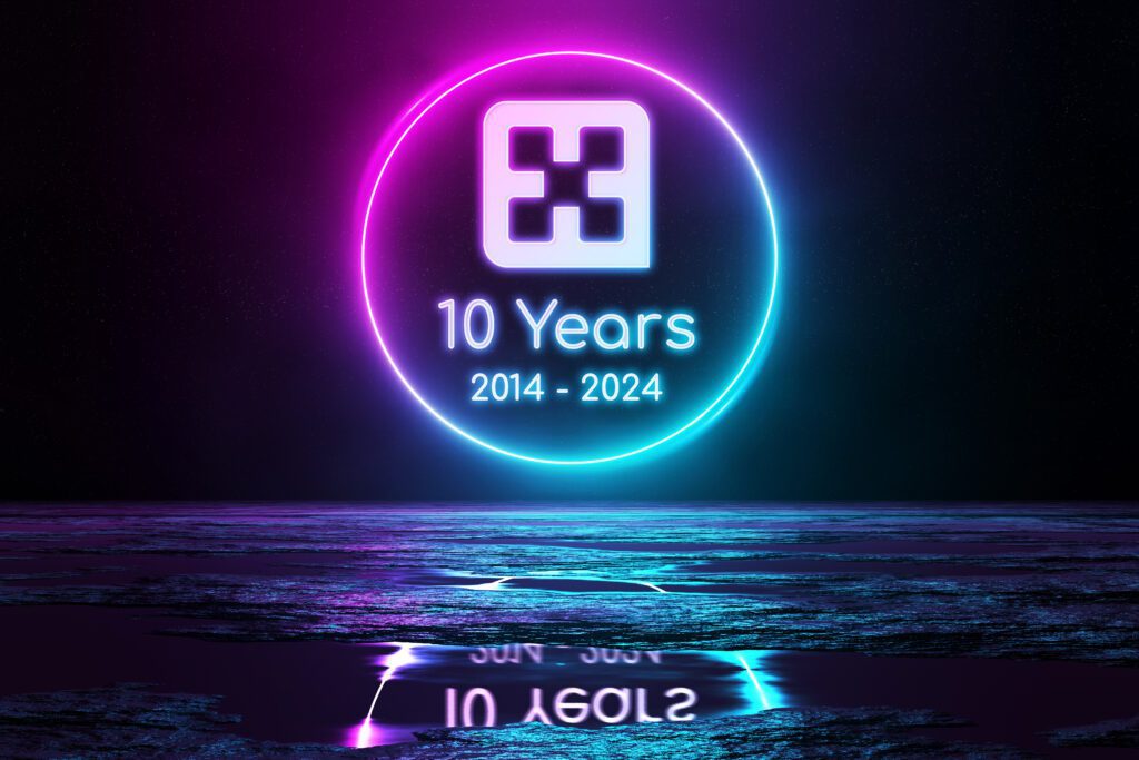 10 year logo with halo