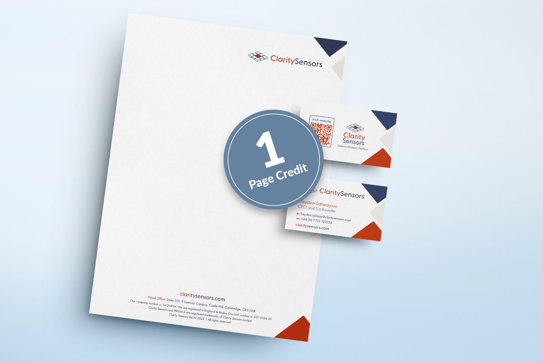 Stationery with page credits