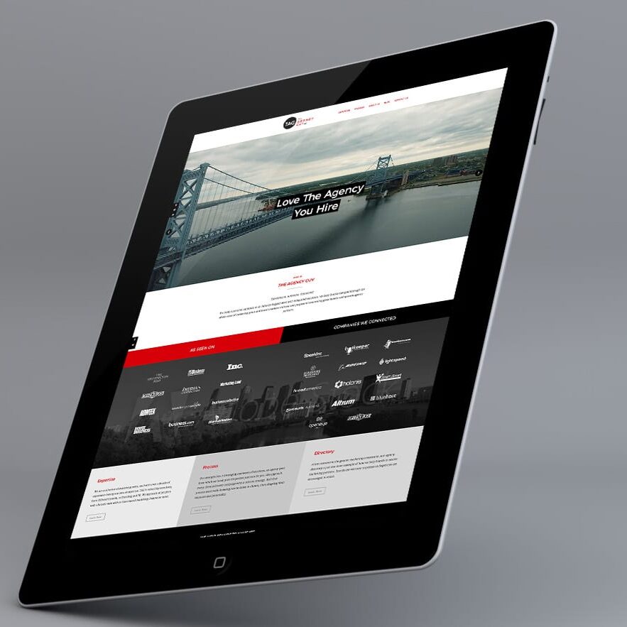 Website visual design for Angled Crown