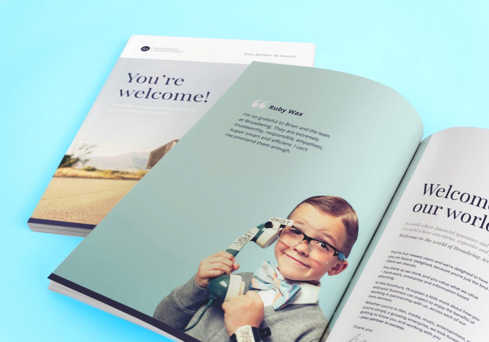 Onboarding brochure design for Broadwing Accountancy