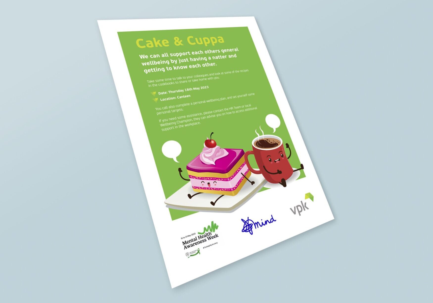 Cake and Cuppa poster Mockup II