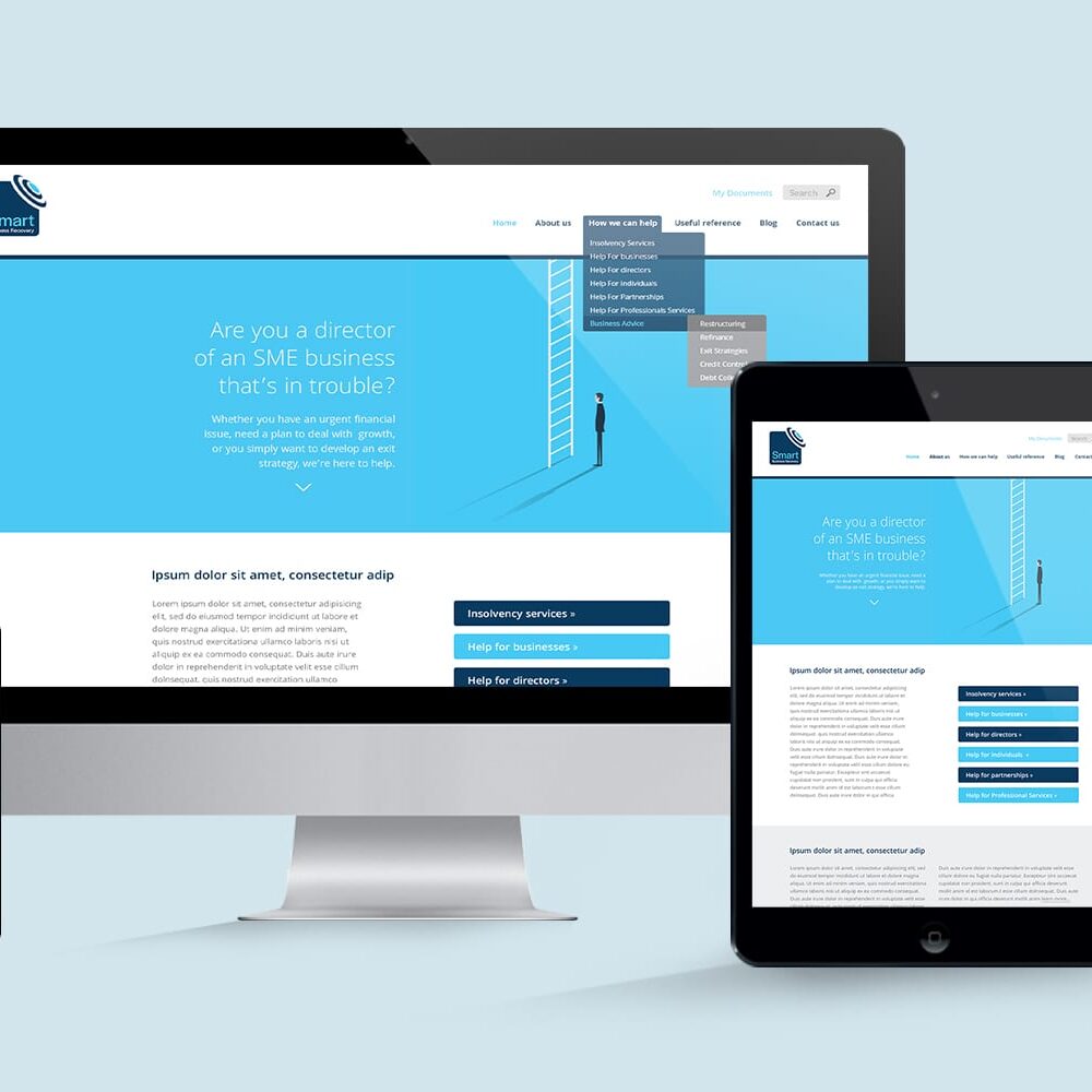 Website design for Smart Business Recovery
