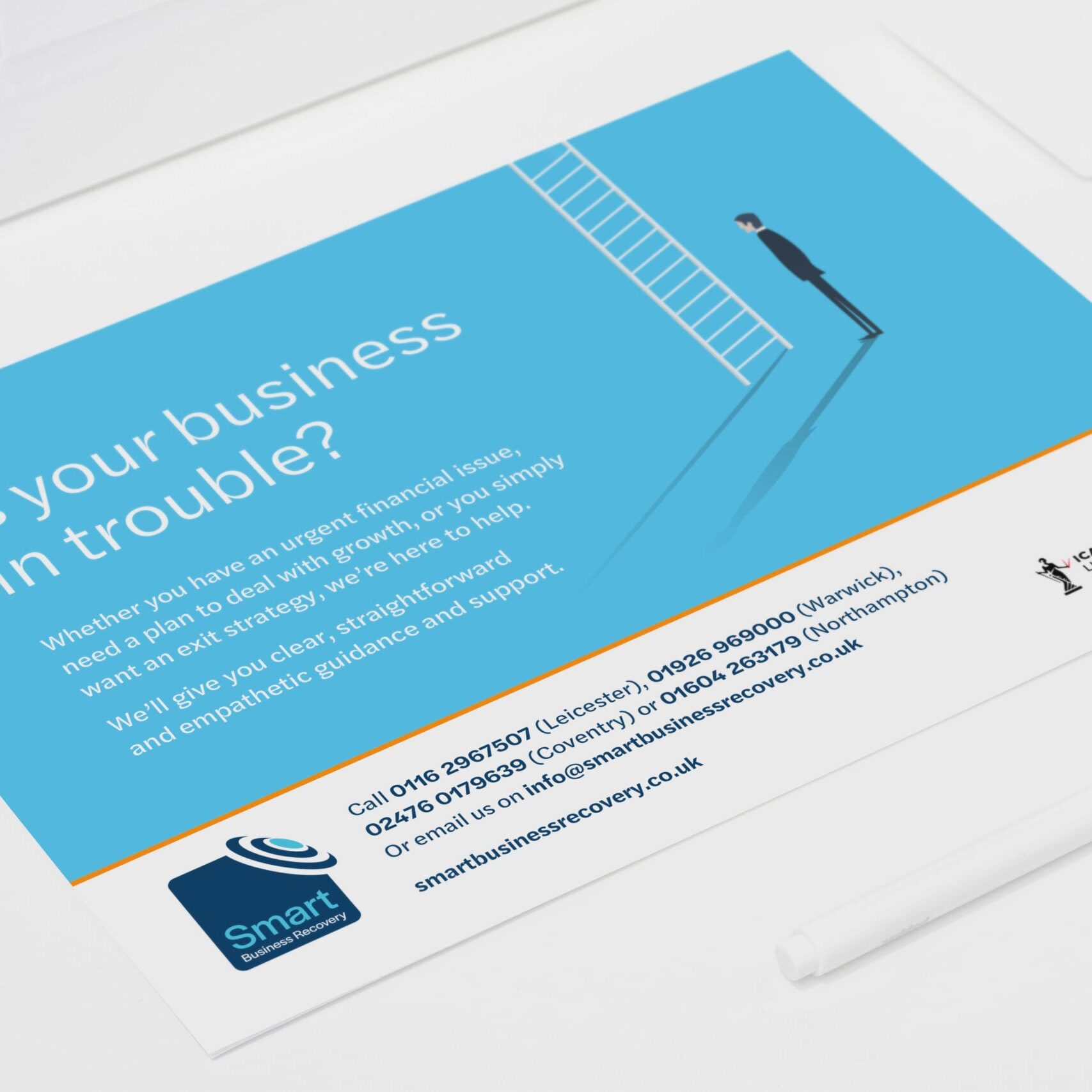 Print advert design for Smart Business Recovery