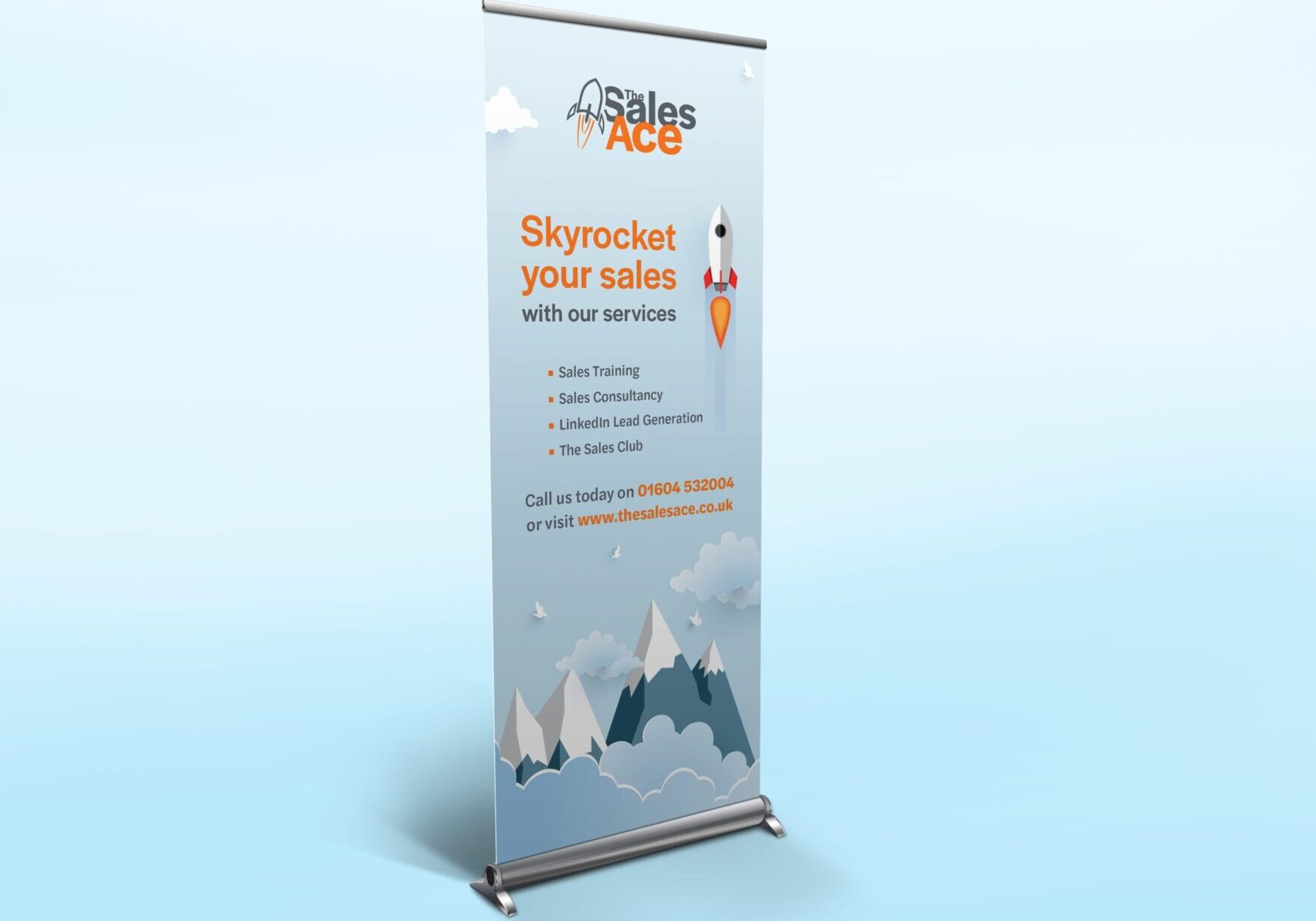 Roller banner design for The Sales Ace