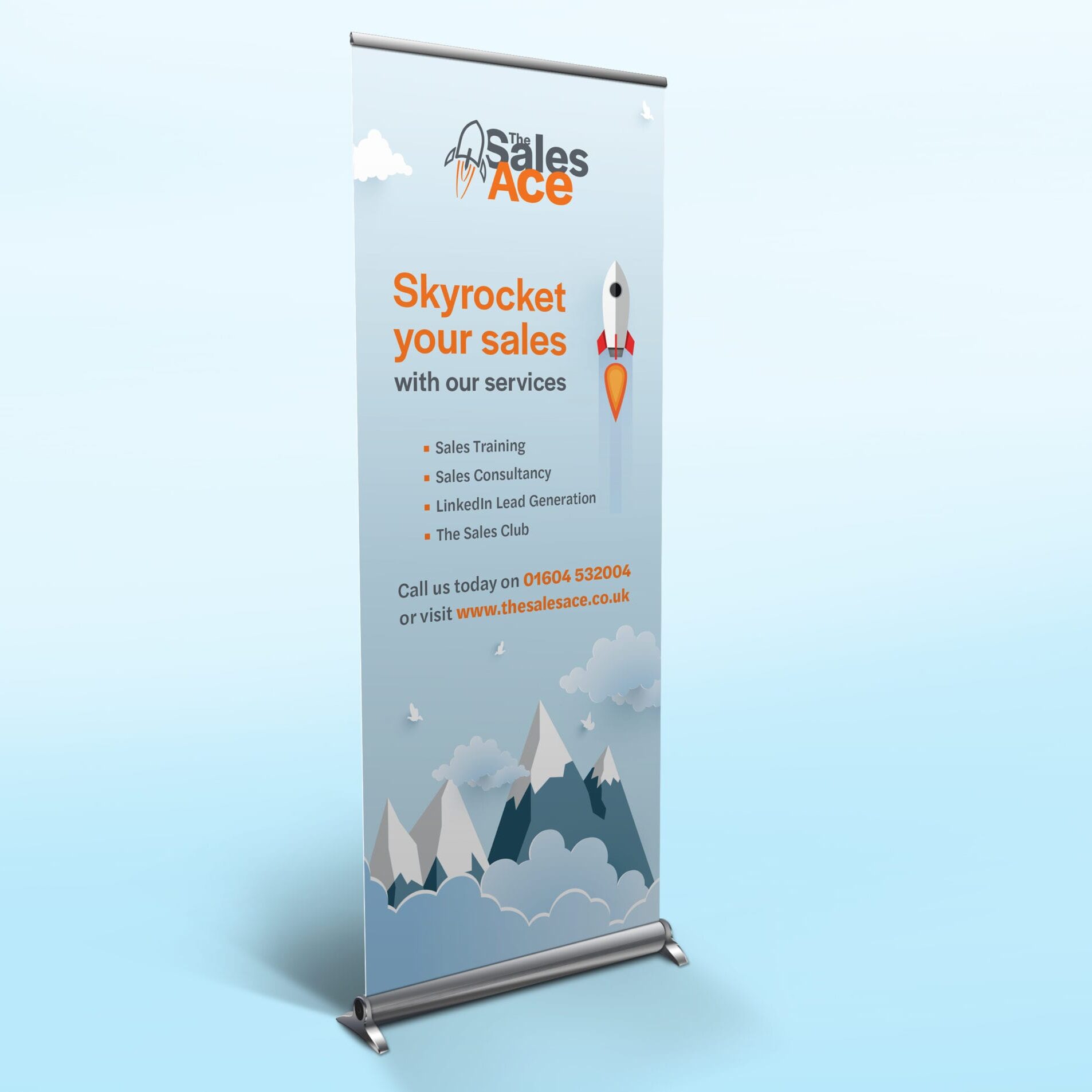 Roller banner design for The Sales Ace