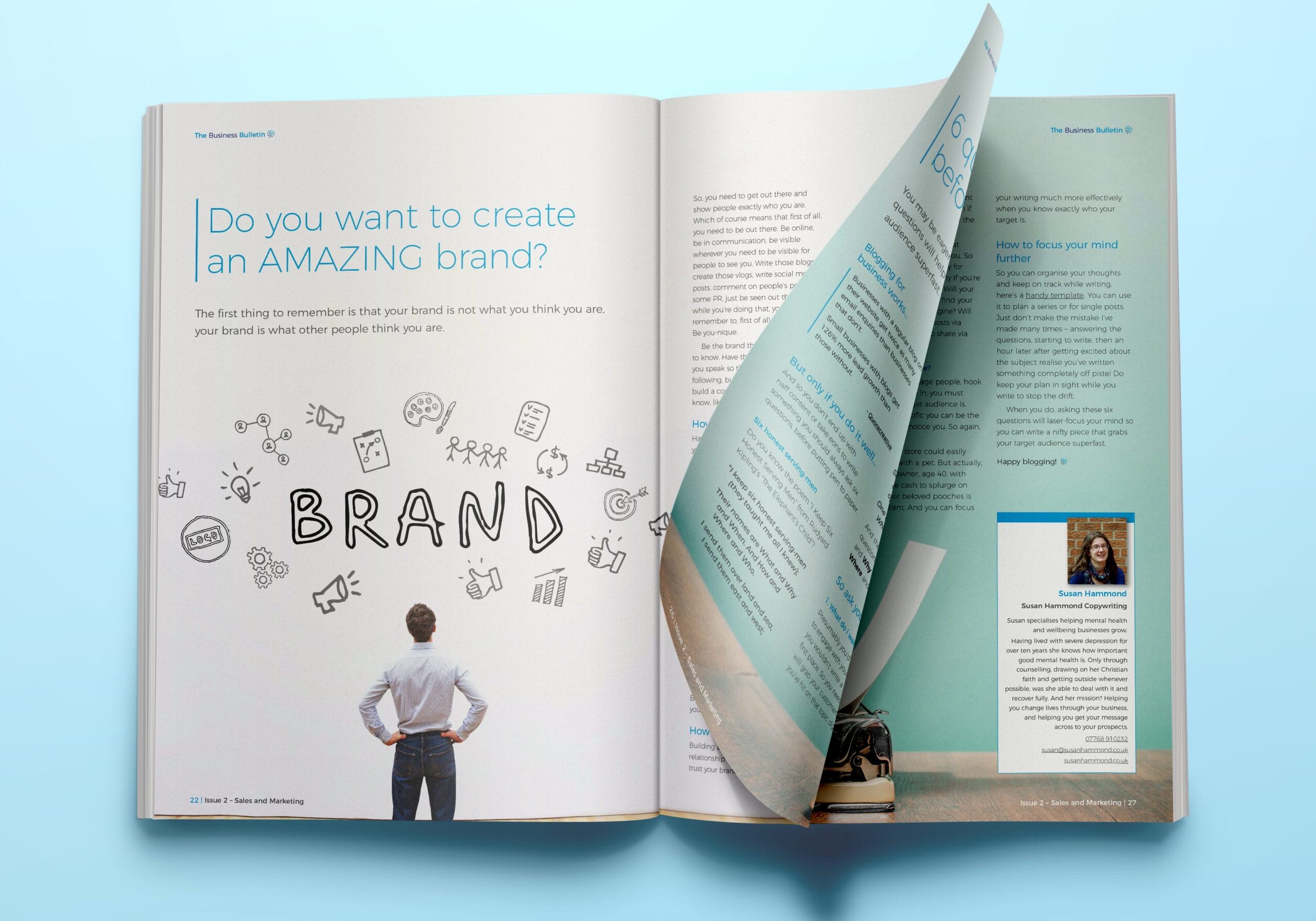Magazine article design from Sales and Marketing issue