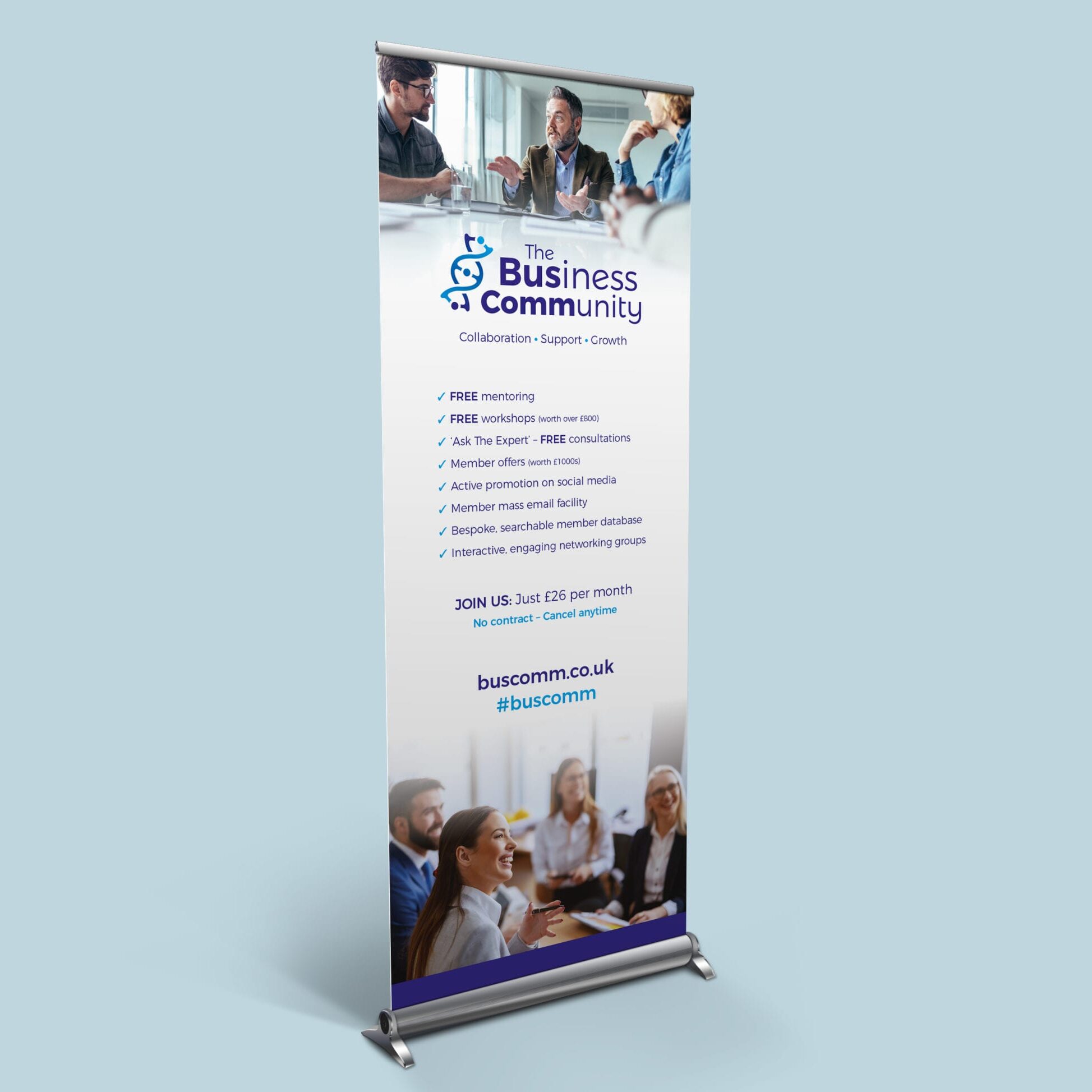 Roller Banner design for The Business Community